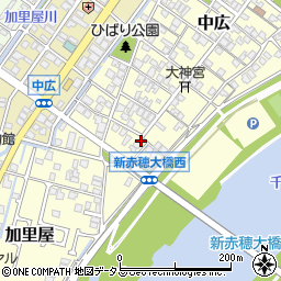 兵庫県赤穂市中広623周辺の地図