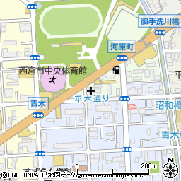カメラのキタムラ西宮河原店周辺の地図