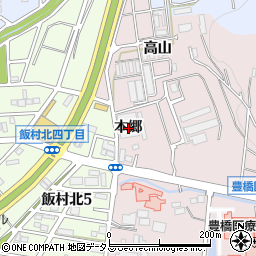 愛知県豊橋市飯村町本郷周辺の地図