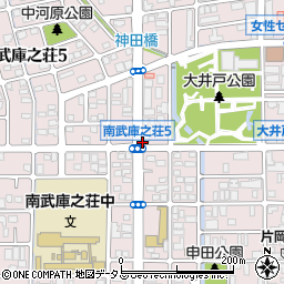 南武庫之荘５周辺の地図