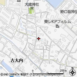 兵庫県加古川市野口町古大内619周辺の地図