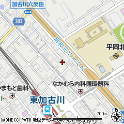 兵庫県加古川市平岡町新在家1379-2周辺の地図
