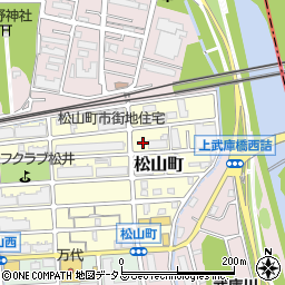 兵庫県西宮市松山町16-36周辺の地図