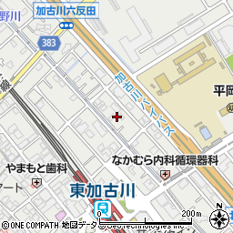 兵庫県加古川市平岡町新在家1378-4周辺の地図