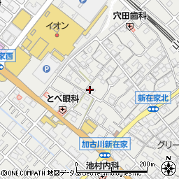 兵庫県加古川市平岡町新在家569-1周辺の地図