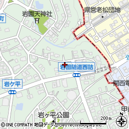 兵庫県芦屋市岩園町33-17周辺の地図