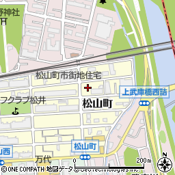 兵庫県西宮市松山町16-2周辺の地図