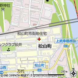 兵庫県西宮市松山町16-2-3周辺の地図
