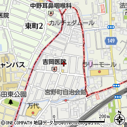 フォレストコート朝日町周辺の地図