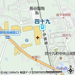 三十三銀行イオンタウン伊賀上野 ＡＴＭ周辺の地図