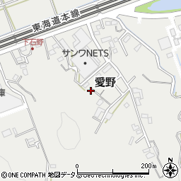 静岡県袋井市愛野周辺の地図
