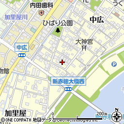 兵庫県赤穂市中広672周辺の地図
