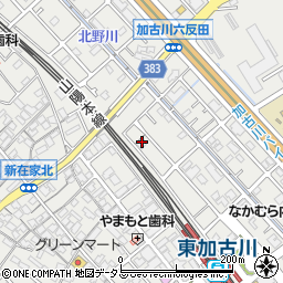 兵庫県加古川市平岡町新在家1124-1周辺の地図