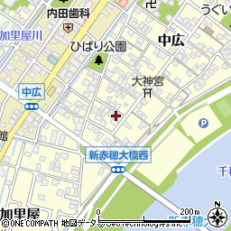 兵庫県赤穂市中広673周辺の地図
