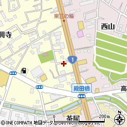 愛知県豊橋市三ノ輪町本興寺3-133周辺の地図