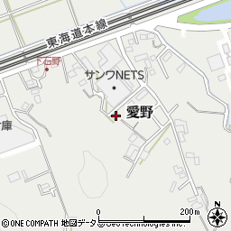 静岡県袋井市愛野2387周辺の地図