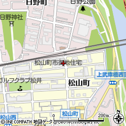 兵庫県西宮市松山町11-19周辺の地図