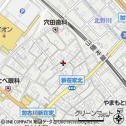 穴田荘周辺の地図