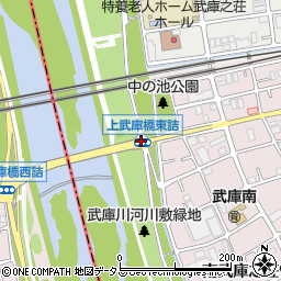 上武庫橋東詰周辺の地図