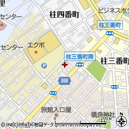 餃子の王将 柱店周辺の地図