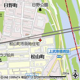 兵庫県西宮市松山町17-11周辺の地図