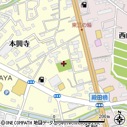 愛知県豊橋市三ノ輪町本興寺3周辺の地図