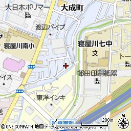 大阪府寝屋川市大成町26-11周辺の地図