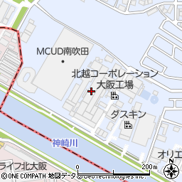 北越コーポレーション大阪支社周辺の地図