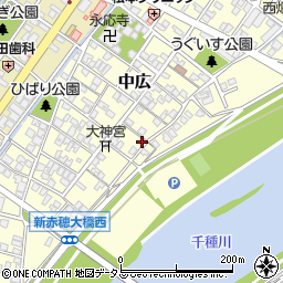 兵庫県赤穂市中広733周辺の地図