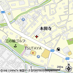 愛知県豊橋市三ノ輪町本興寺周辺の地図