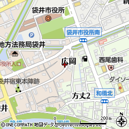 静岡県袋井市袋井1周辺の地図