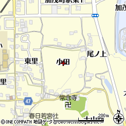 京都府木津川市加茂町里小田周辺の地図
