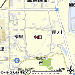 京都府木津川市加茂町里（小田）周辺の地図