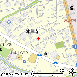 愛知県豊橋市三ノ輪町本興寺3-62周辺の地図