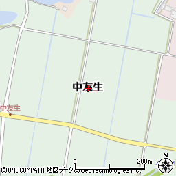 三重県伊賀市中友生周辺の地図