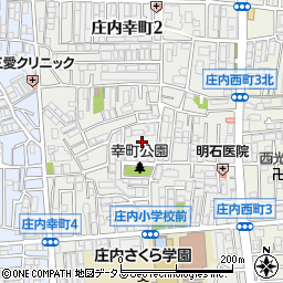 大阪府豊中市庄内幸町周辺の地図