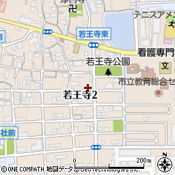 兵庫県尼崎市若王寺周辺の地図