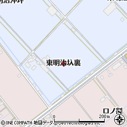 愛知県豊橋市牟呂町東明治圦裏周辺の地図