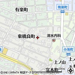 愛知県豊橋市東橋良町周辺の地図
