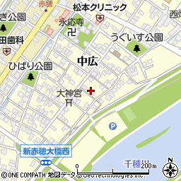 兵庫県赤穂市中広736周辺の地図