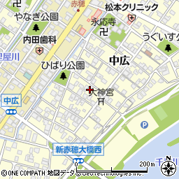 兵庫県赤穂市中広724周辺の地図