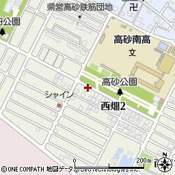 兵庫県高砂市西畑周辺の地図