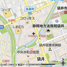 静岡県袋井市永楽町91周辺の地図