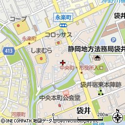 静岡県袋井市永楽町106-1周辺の地図