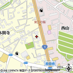 愛知県豊橋市三ノ輪町本興寺1-17周辺の地図