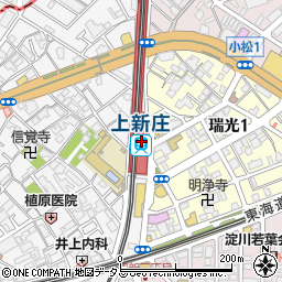 小倉山荘阪急上新庄店周辺の地図