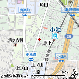 愛知県豊橋市小池町原下14周辺の地図
