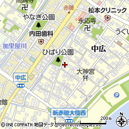 兵庫県赤穂市中広721周辺の地図