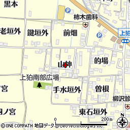 京都府木津川市山城町上狛山神周辺の地図