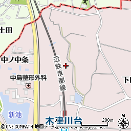 京都府木津川市吐師北越周辺の地図